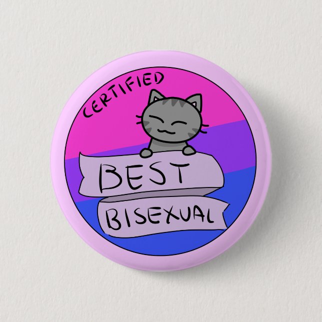 Macaron Rond 5 Cm Meilleur bisexuel (Devant)