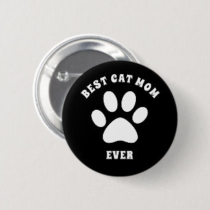 Macaron Rond 5 Cm Meilleur Chat Maman Jour Texte Personnalisé