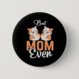 MACARON ROND 5 CM MEILLEUR CHAT MOM JAMAIS