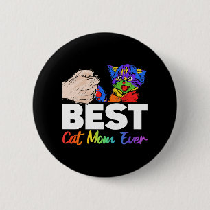 Macaron Rond 5 Cm Meilleur Chat Papa Jamais Colorful Arc-en-ciel fêt