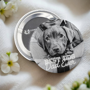 Macaron Rond 5 Cm Meilleur Chien Papa Jamais Moderne Personnalisé An