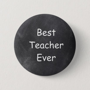 Macaron Rond 5 Cm Meilleur enseignant jamais Chalkboard Design Idée 