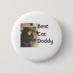 Macaron Rond 5 Cm Meilleur modèle de cadeau de nom de photo de chat