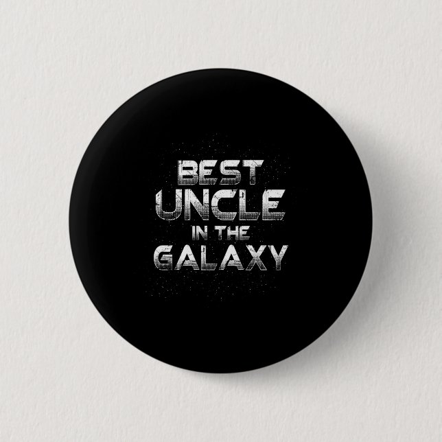 Macaron Rond 5 Cm Meilleur Oncle de l'Univers Drôle Espace Funny pou (Devant)