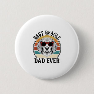Macaron Rond 5 Cm Meilleur Papa Beagle Ever Création de T-Shirt Vint