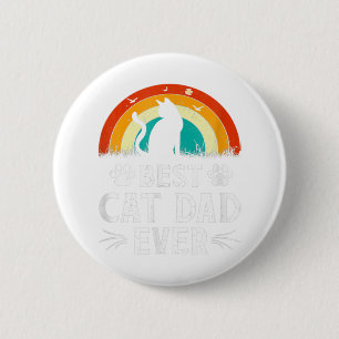 Macaron Rond 5 Cm Meilleur papa chat du monde Amateur de chat Drôle