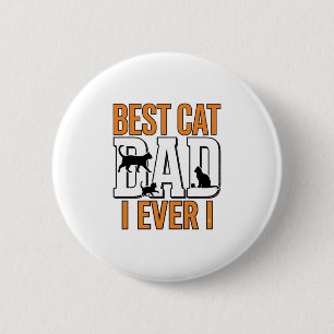 Macaron Rond 5 Cm Meilleur Papa Chat du Monde Vintage T-Shirt pour P
