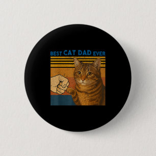 Macaron Rond 5 Cm Meilleur Papa Chat Fou Cadeaux Drôles Hommes Amour