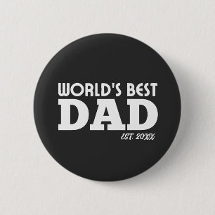 Macaron Rond 5 Cm Meilleur Papa du Monde Personnalisé
