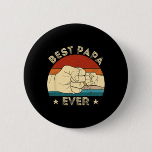 Macaron Rond 5 Cm Meilleur Papa Fist Bump Drôle Grand-père Fête des 