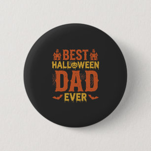 Macaron Rond 5 Cm Meilleur papa Halloween de tous les temps Design v