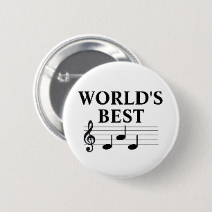 Macaron Rond 5 Cm Meilleur papa musicien du monde Note de musique Tr