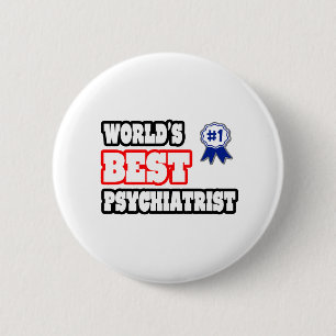 Macaron Rond 5 Cm Meilleur psychiatre du monde