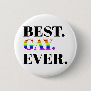Macaron Rond 5 Cm Meilleure Gay Ever MLM Pride