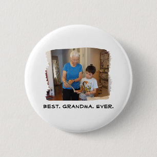 Macaron Rond 5 Cm Meilleure grand-mère jamais Nana grand-parent phot