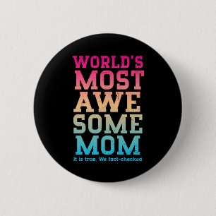 Macaron Rond 5 Cm Meilleure Maman du monde Prix Funny Mother's Day