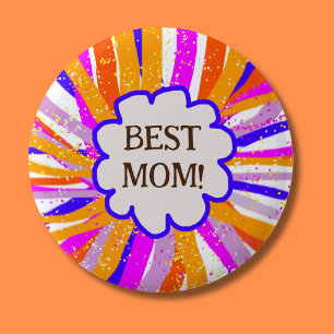 Macaron Rond 5 Cm Meilleure maman mère jour maman anniversaire top m