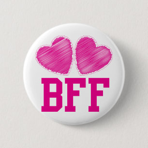 Macaron Rond 5 Cm Meilleurs amis de BFF pour toujours avec des