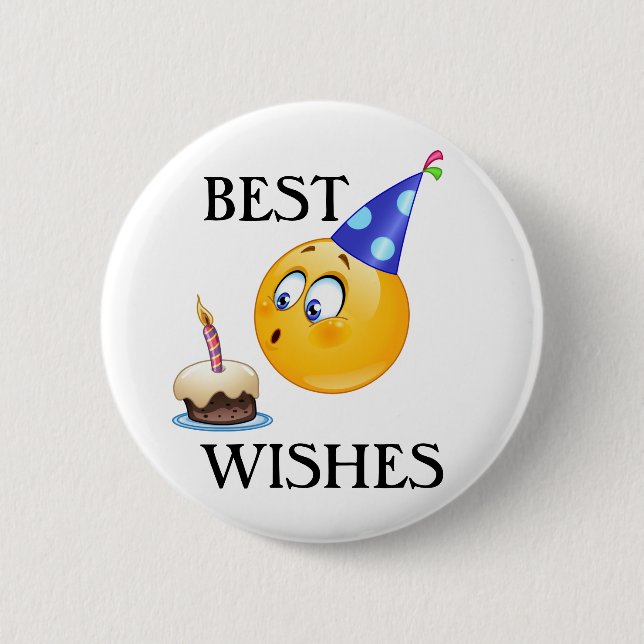 Macaron Rond 5 Cm Meilleurs voeux (Devant)