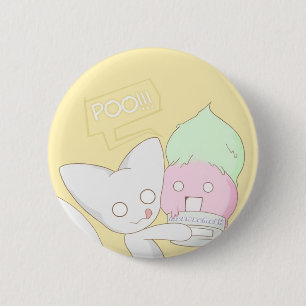 Macaron Rond 5 Cm Meko, dunette ! bouton