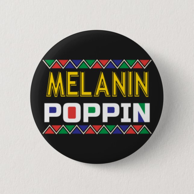 Macaron Rond 5 Cm Melanin Poppin (Devant)