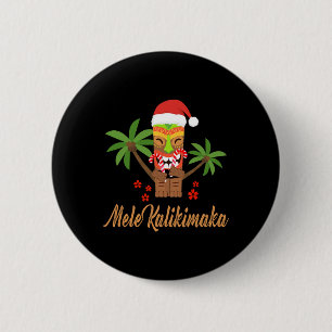 Macaron Rond 5 Cm Mele Kalikimaka Joyeux Noël Hawaïen Noël cadeau de