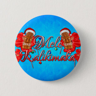 Macaron Rond 5 Cm Mele Kalikimaka Tiki
