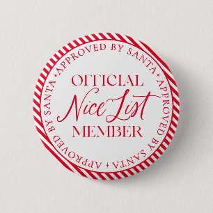 Macaron Rond 5 Cm Membre De La Liste De Nice Approuvé Par Père Noël 