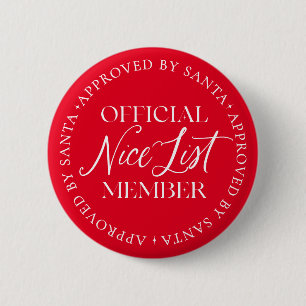 Macaron Rond 5 Cm Membre De La Liste De Nice Approuvé Par Père Noël 