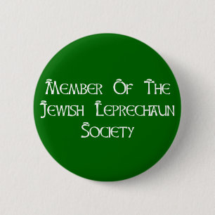 Macaron Rond 5 Cm Membre De La Société Juive Leprechaun