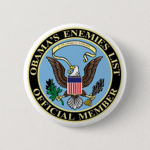 Macaron Rond 5 Cm Membre officiel de la liste des ennemis d'Obama