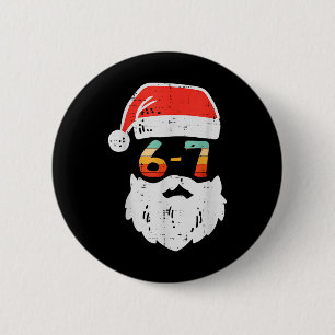 Macaron Rond 5 Cm Meme 67 Père Noël Xmas Six Seven Noël Adolescents