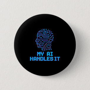 Macaron Rond 5 Cm Mème amusant Ai La manipule Humour Robotique Artif