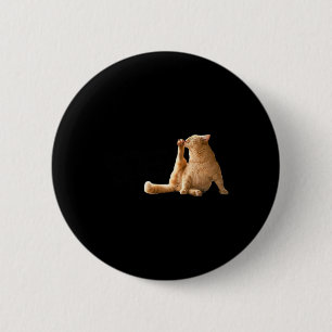 Macaron Rond 5 Cm Mème Cly Mince Très Dépourvu Mal Drôle Chat