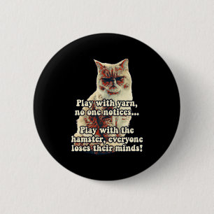 Macaron Rond 5 Cm Mème de chat en colère drôle pour les personnes am