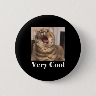 Macaron Rond 5 Cm Mème de chats Graphique Humour de chat idiot Drôle
