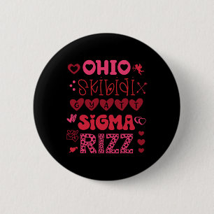 Macaron Rond 5 Cm Mème de la Saint-Valentin Ohio Skibidi Gyatt Sigma