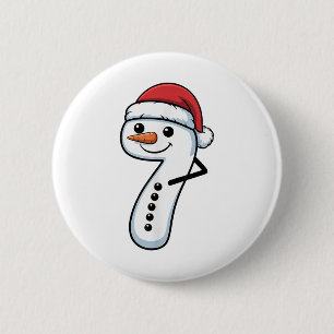 Macaron Rond 5 Cm Mème de Noël de couple bonhomme de neige 67 corres