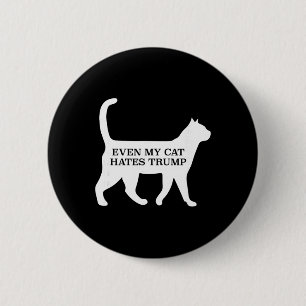 Macaron Rond 5 Cm Même mon chat déteste Trump