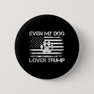 Macaron Rond 5 Cm Même Mon Chien Aime Trump États-Unis Drapeau Élect