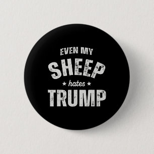 Macaron Rond 5 Cm Même mon mouton déteste Trump Anti Trump Men Farme