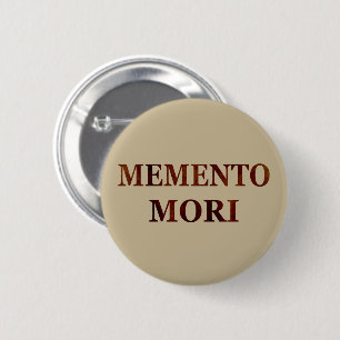 Macaron Rond 5 Cm memento mori, phrase latine