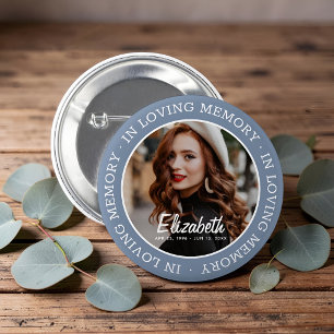 Macaron Rond 5 Cm Mémoire Affectueuse Moderne Personnalisée avec Pho