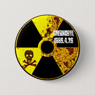 Macaron Rond 5 Cm Mémorial anti-nucléaire de Tchernobyl