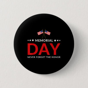 Macaron Rond 5 Cm Memorial Day Nous n'oublierons jamais les amoureux