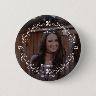 Macaron Rond 5 Cm Mémorial des fleurs d'amour