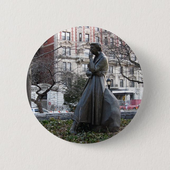 Macaron Rond 5 Cm Mémorial Eleanor Roosevelt (Devant)