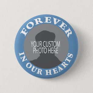 Macaron Rond 5 Cm Memorial Forever dans nos coeurs photo personnalis