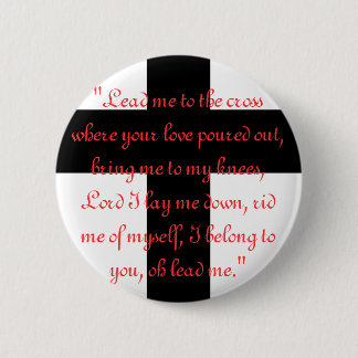 Macaron Rond 5 Cm Menez-moi à la croix - bouton