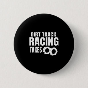Macaron Rond 5 Cm Mens Dirt Track Racing Drôle Race Citation Sprint 